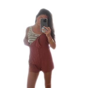 Forever 21 Burnt/blood Orange Romper